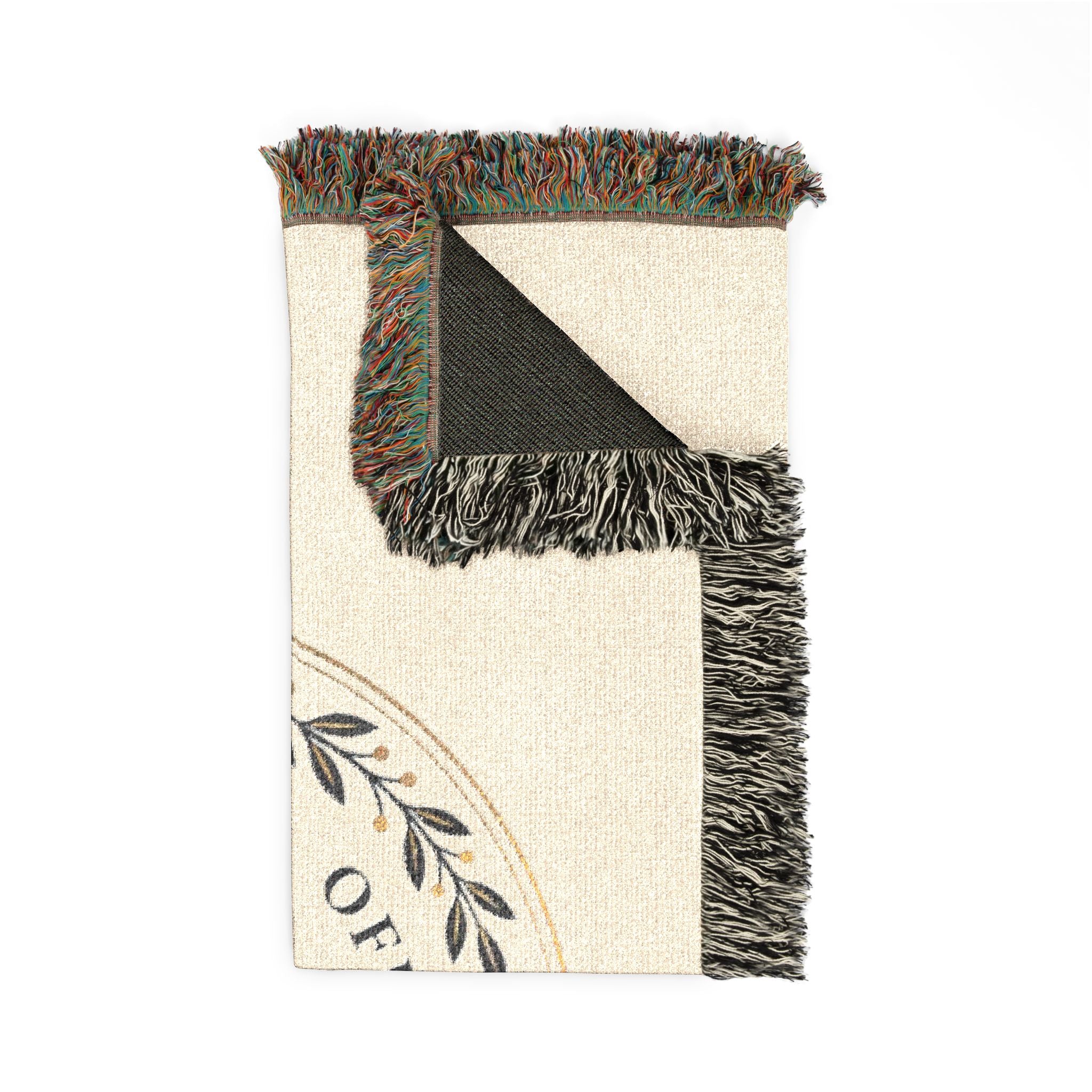 Mr. & Mrs. Woven Blanket — Personalized Wedding Throw with Laurel Seal